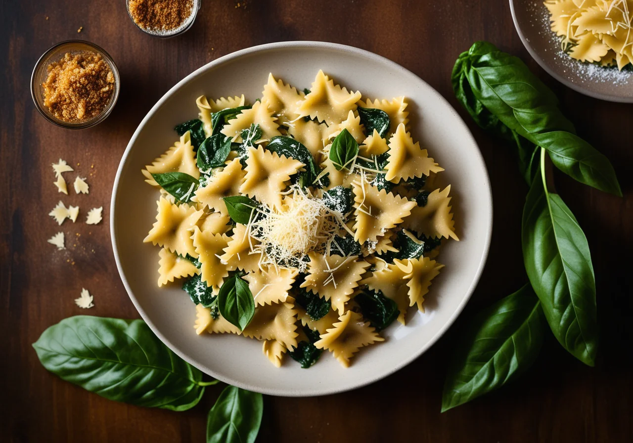 Farfalle with Swiss Chard