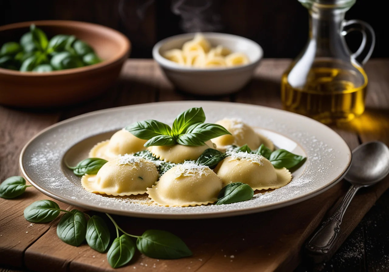 Basilic Ricotta Ravioli