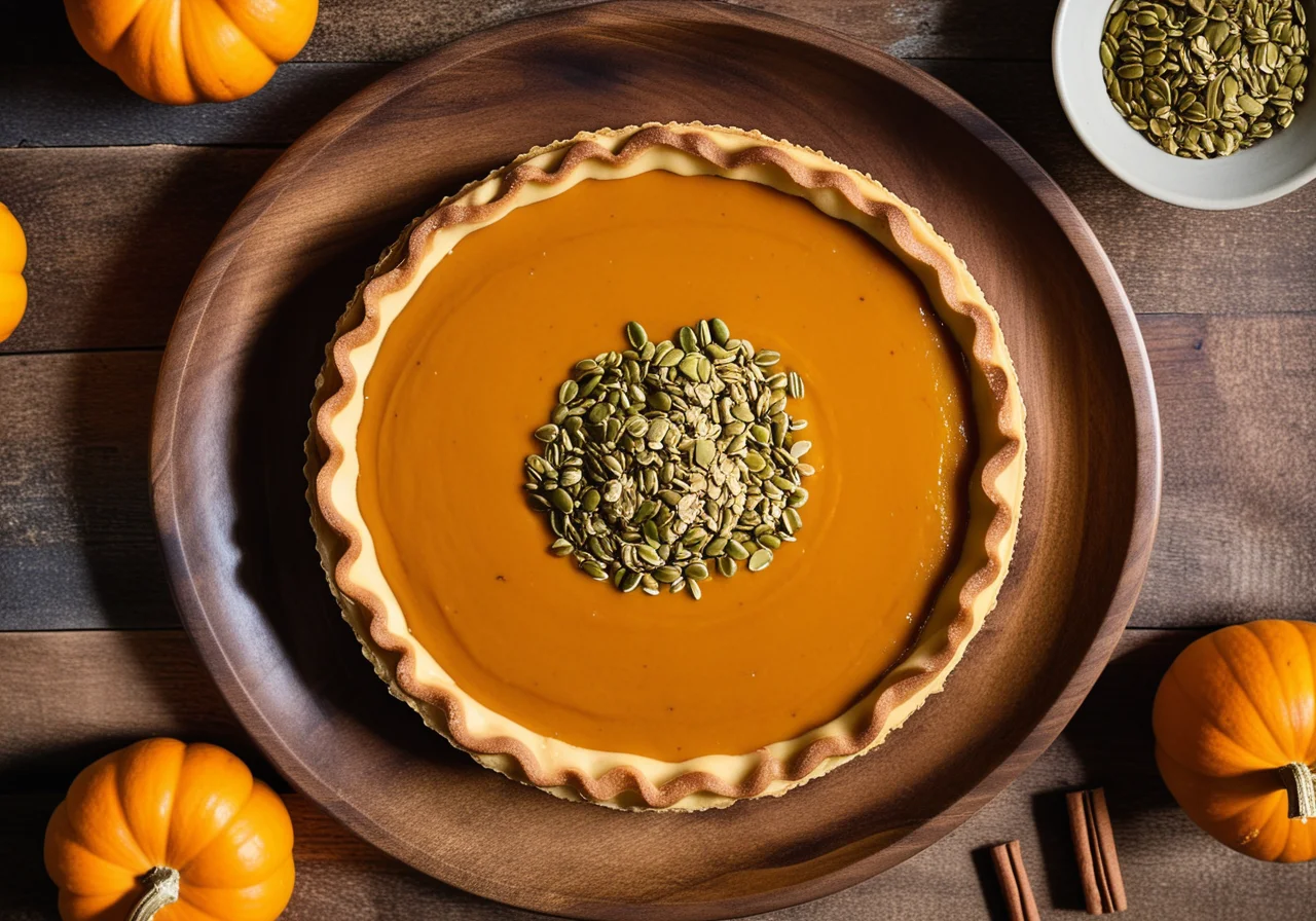Pumpkin Seed Oil Flan with Pumpkin Cubes