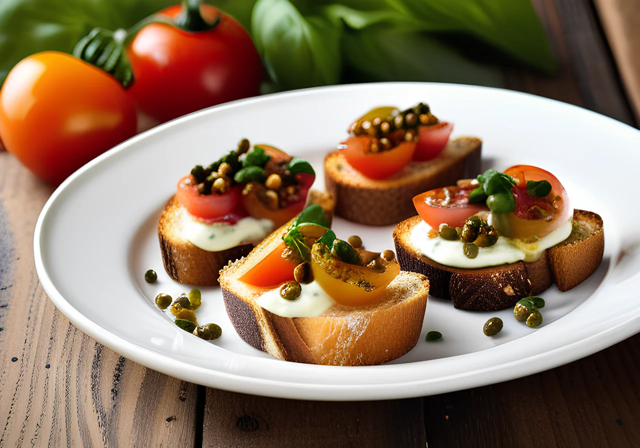 Matjes Salad on Crostini