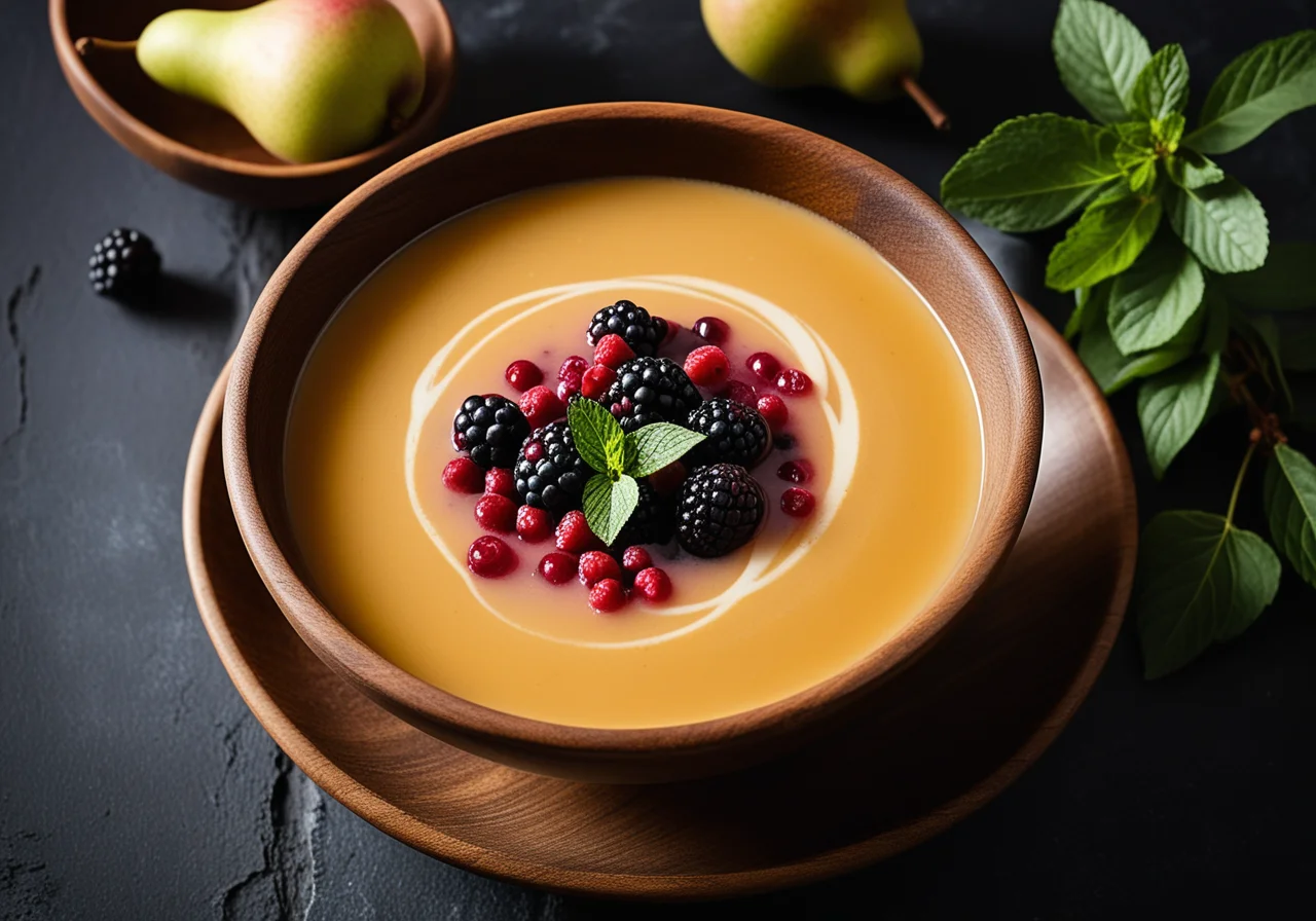 Pear and Elderberry Soup