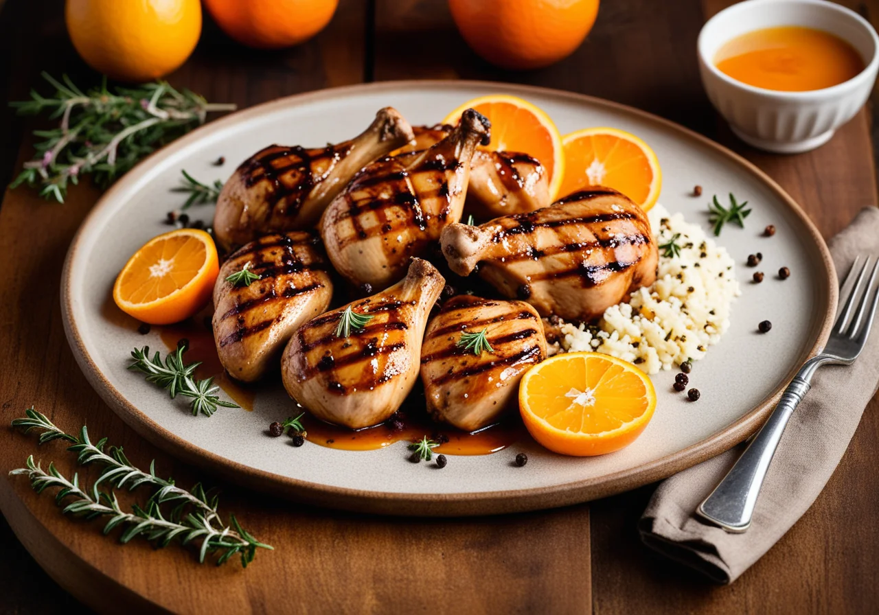 Chicken with Thyme-Orange Sauce