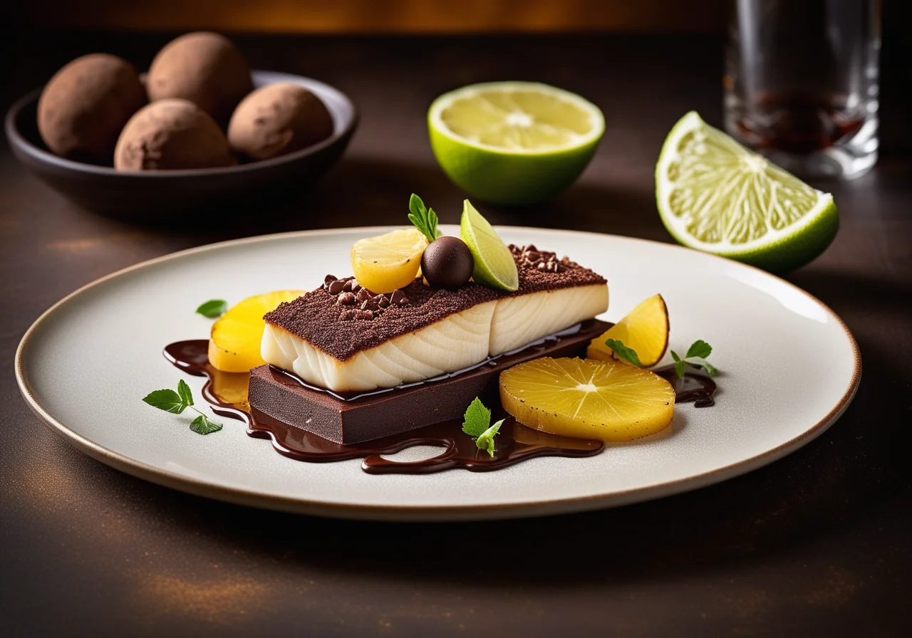 Pike Perch Fillet with Chocolate Crust