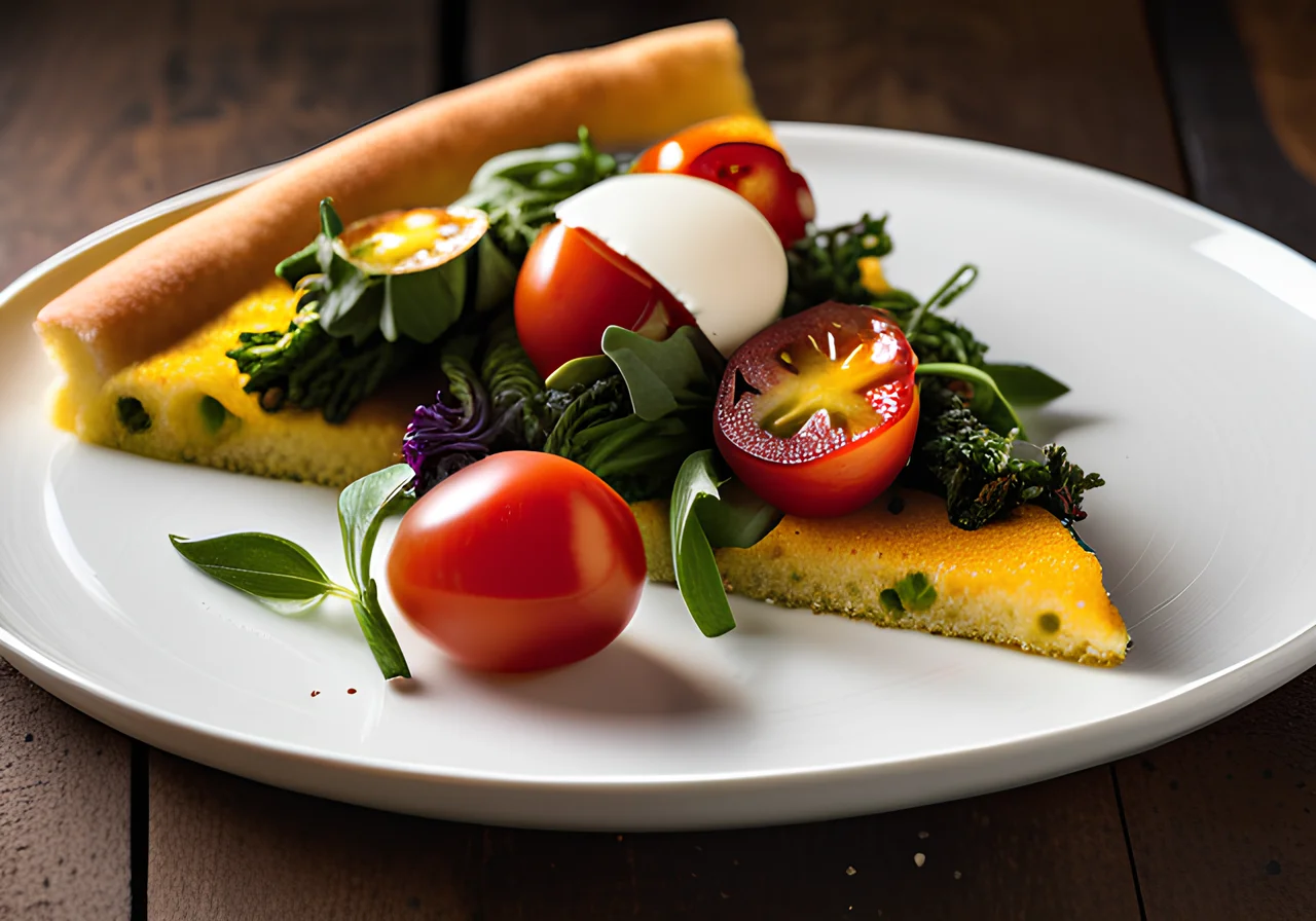 Polenta Pizza with Purple Broccolini