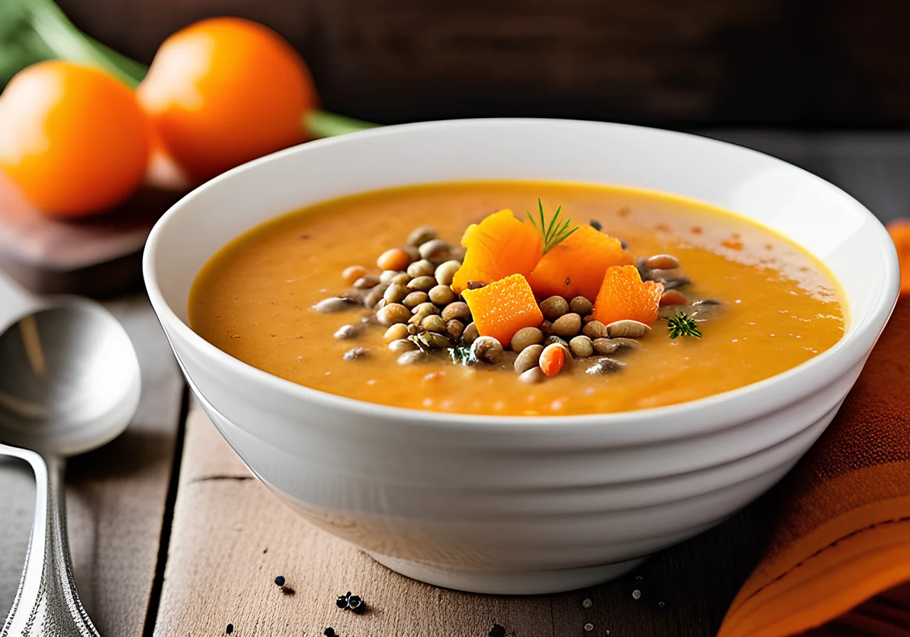 Creamy Carrot Lentil Soup