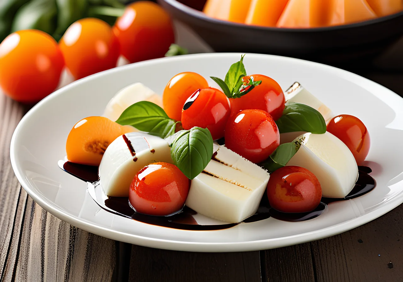 Mozzarella Salad with Melon