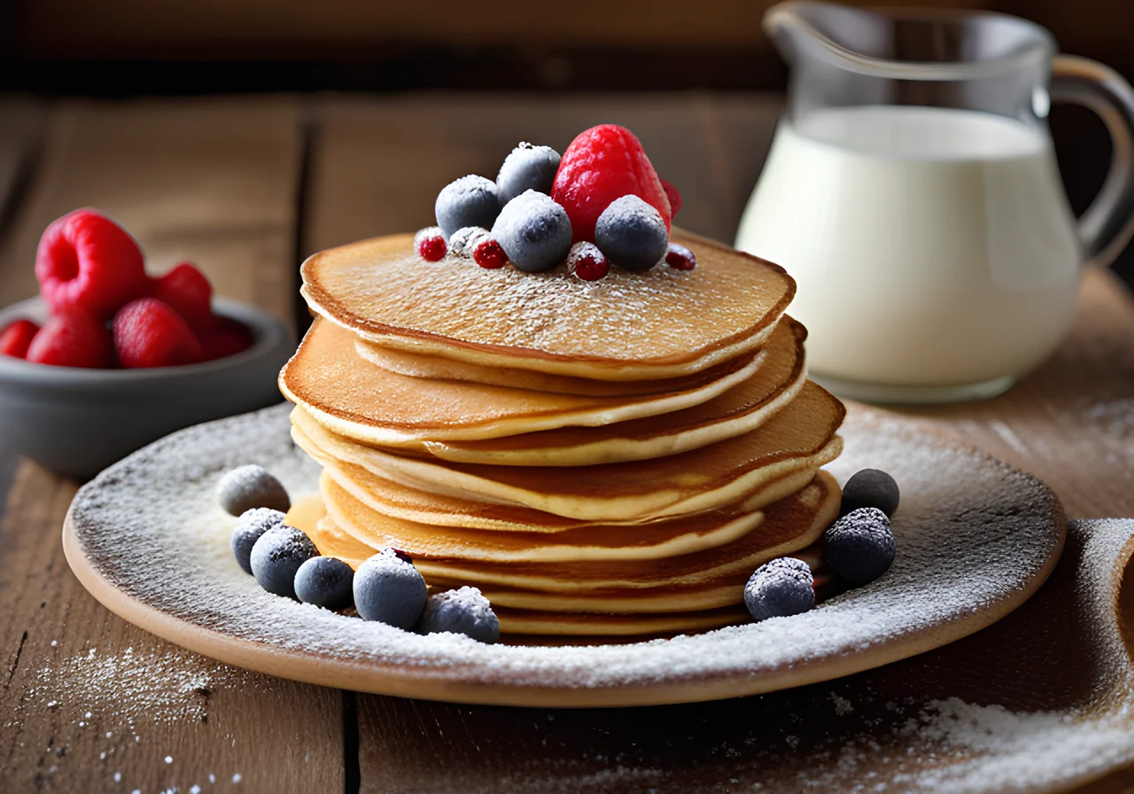 Pancakes with Vanilla Cream