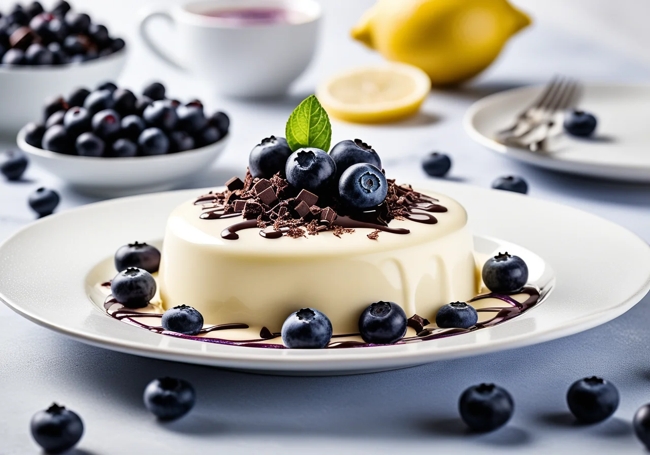 Lemon Cream with Blueberries