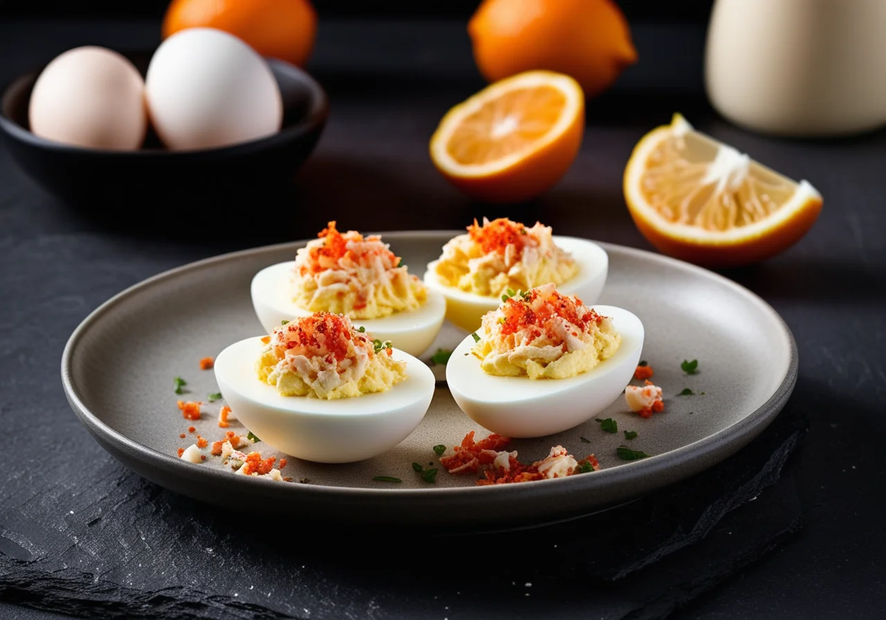 Eggs with Crab Meat Filling