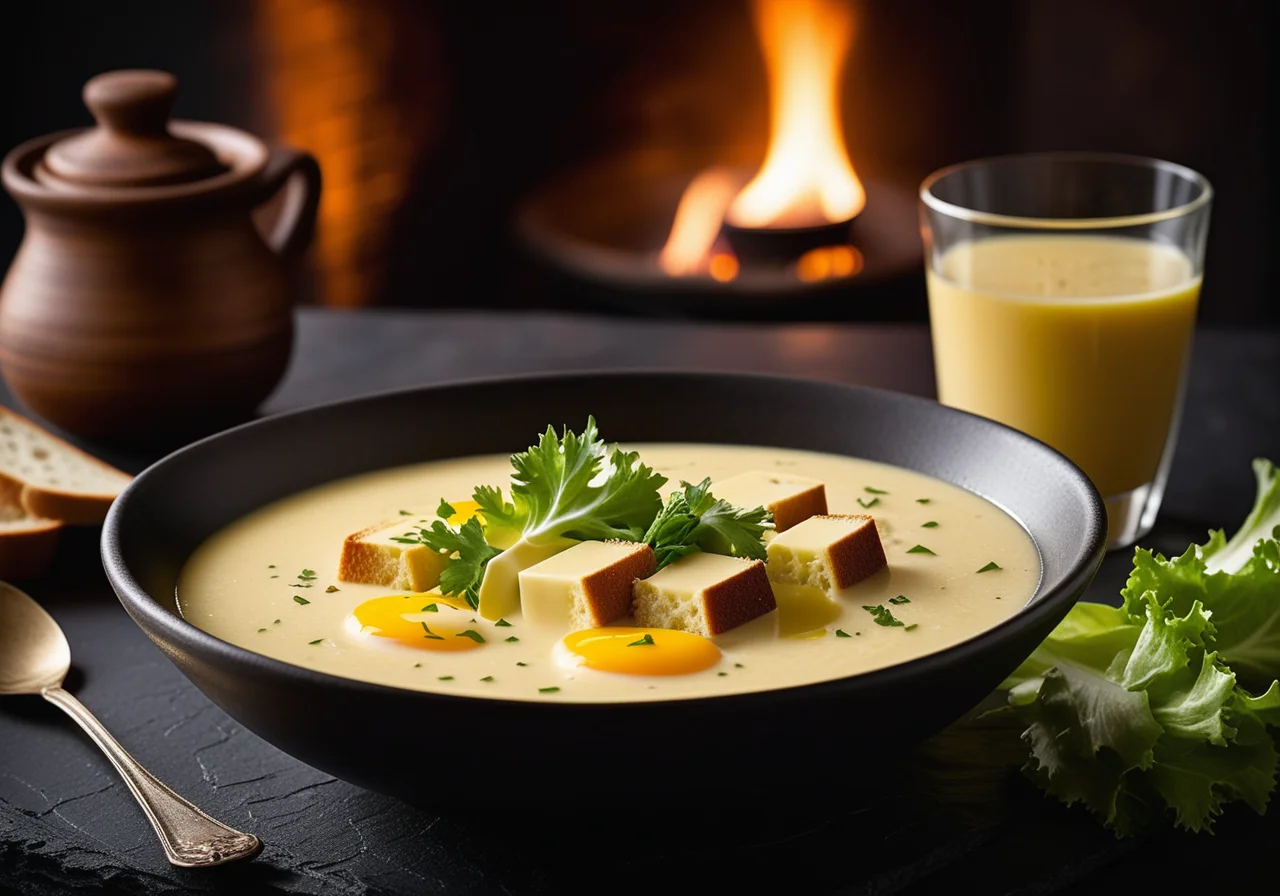 Game Soup with Toasted Breadsticks