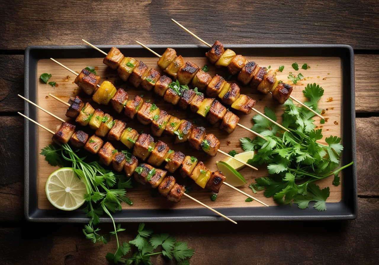 Ground Meat Lemongrass Skewers
