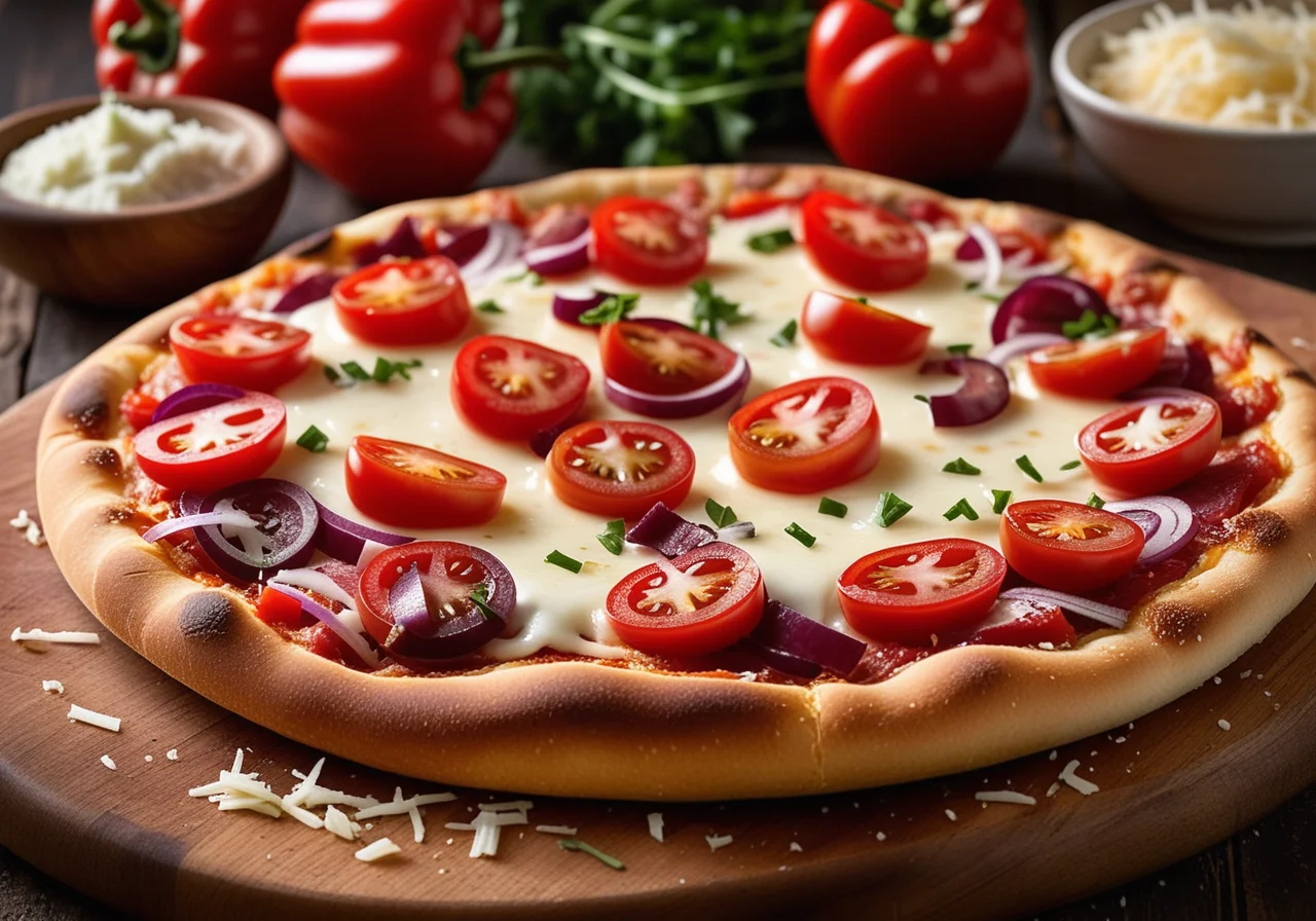 Pizza with Ground Beef and Onions