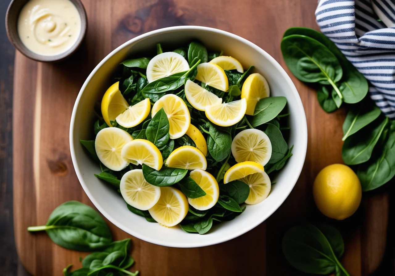 Potato Salad with Fresh Spinach and Lemon Zest