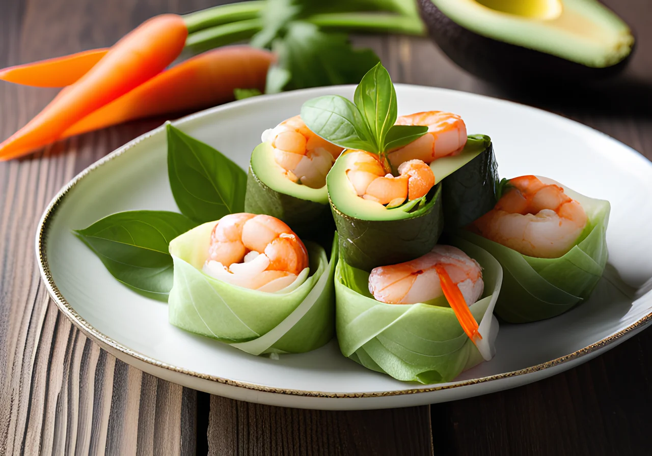 Avocado Shrimp Summer Rolls