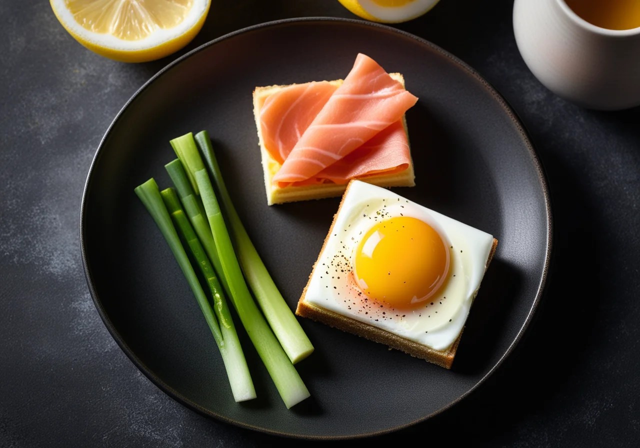Toast with Egg and Salmon