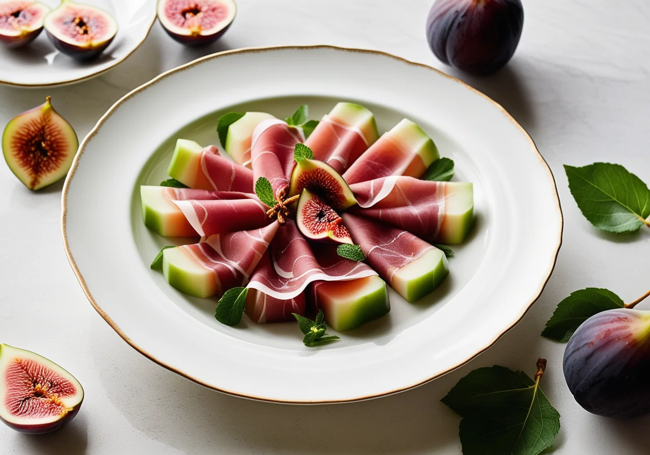 Ham with Fig and Melon