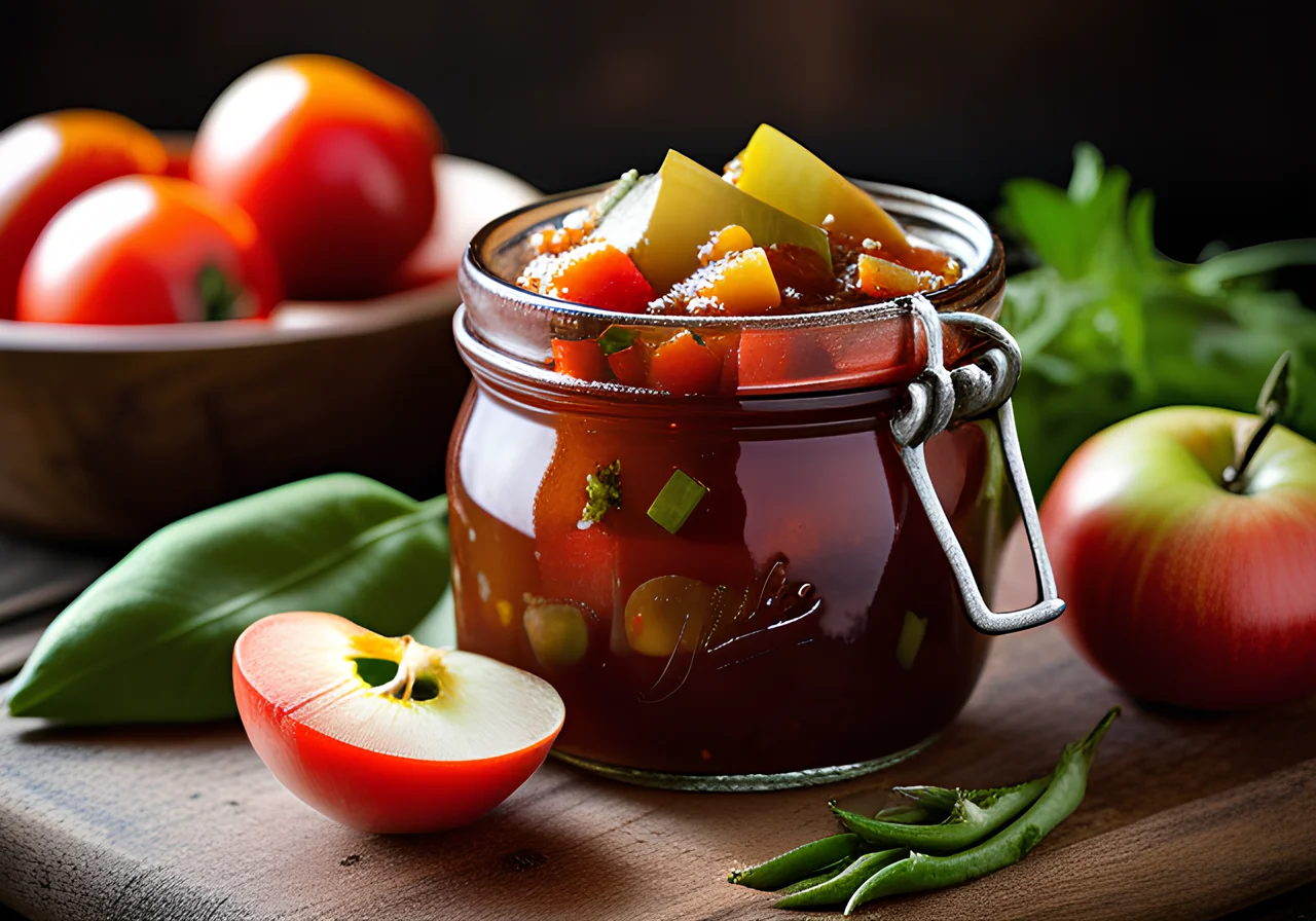 Tomato Chutney with Apple