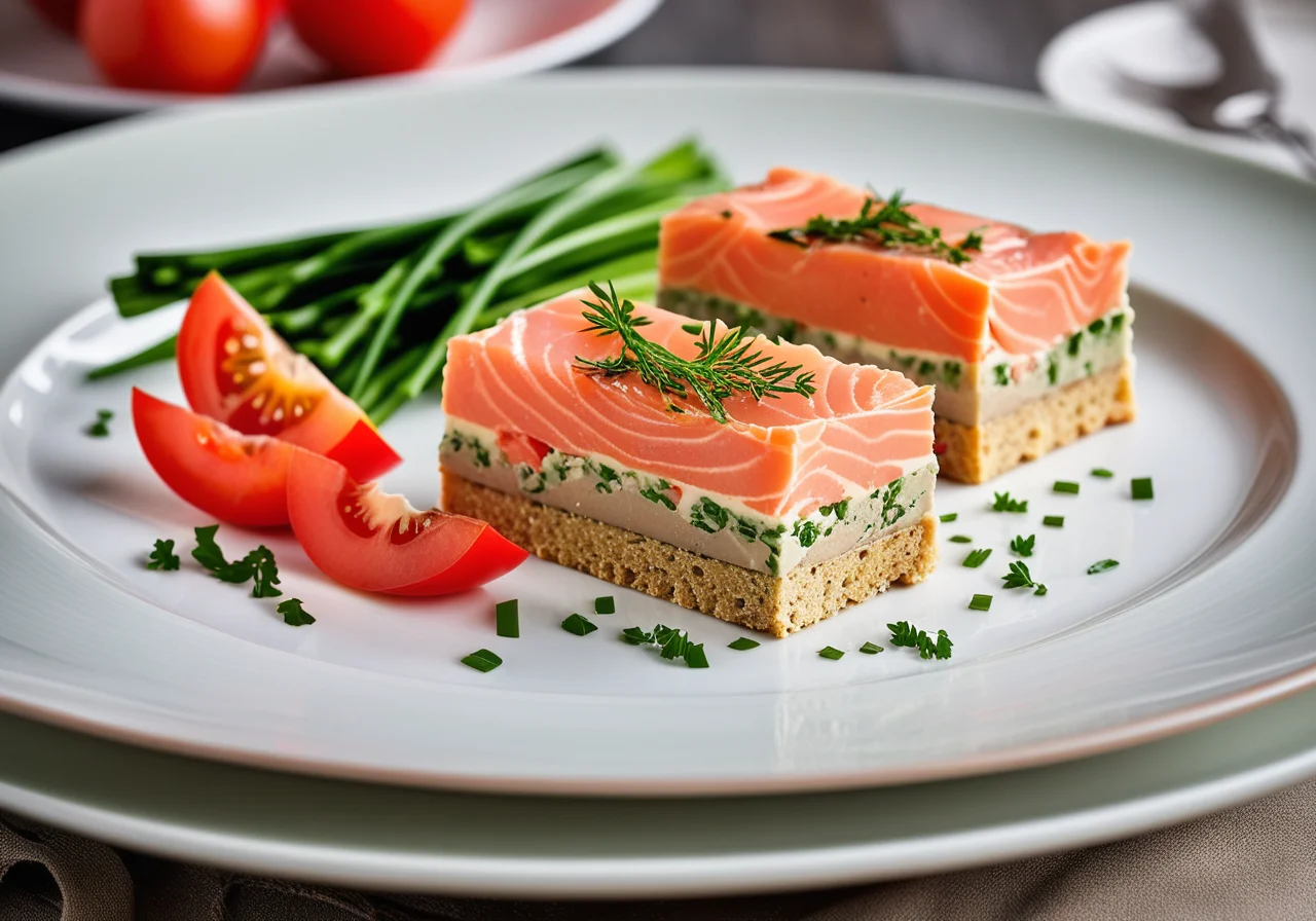 Vegetable Smoked Salmon Terrine