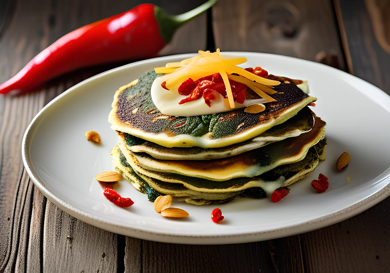 Low-Carb Spinach and Cheese Pancakes