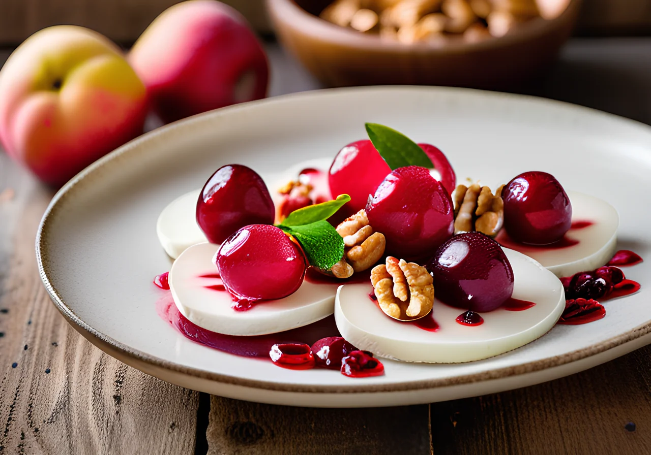 Quince Carpaccio with Goat Cheese