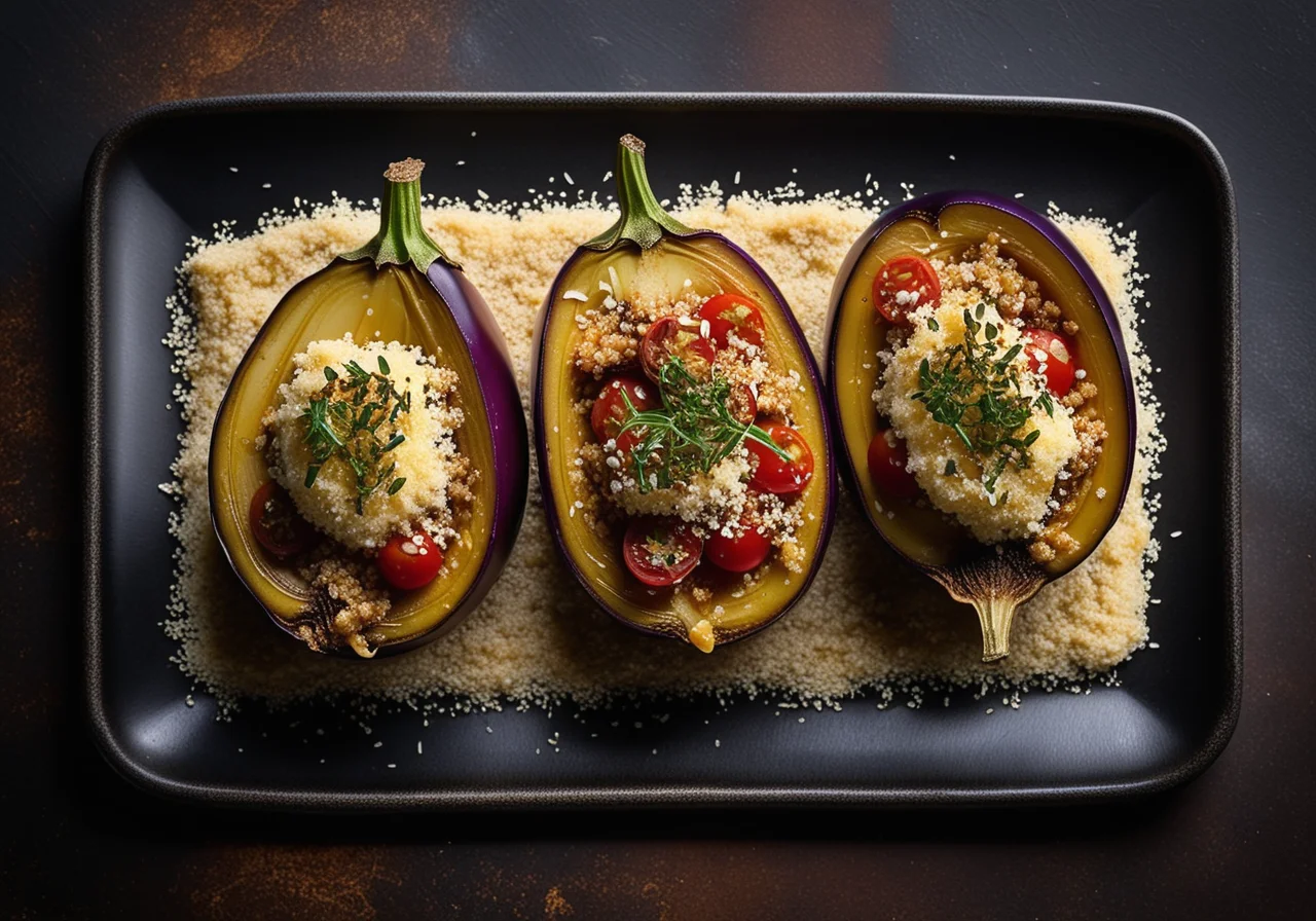 Eggplant with Quinoa Filling
