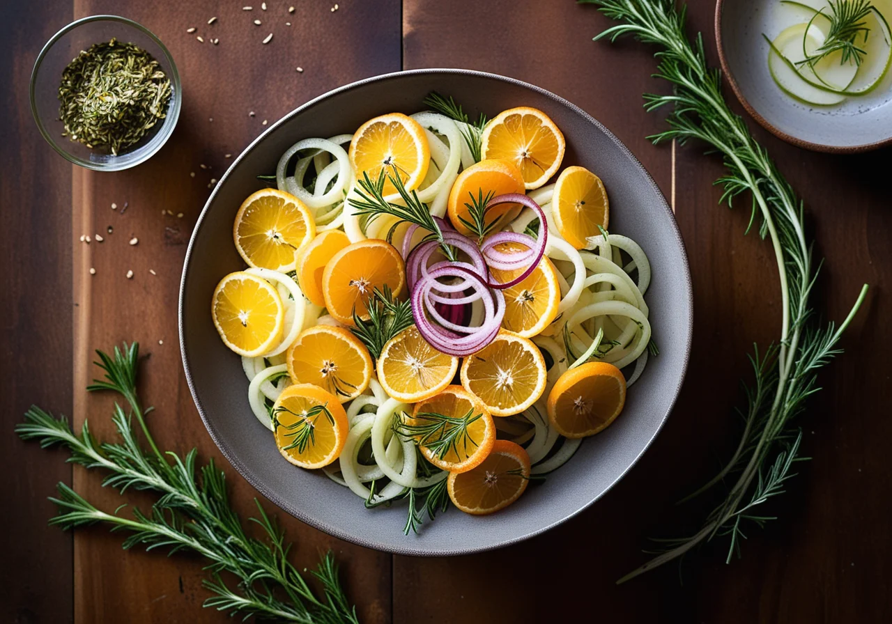 Fennel Orange Salad with Onions and Herbs