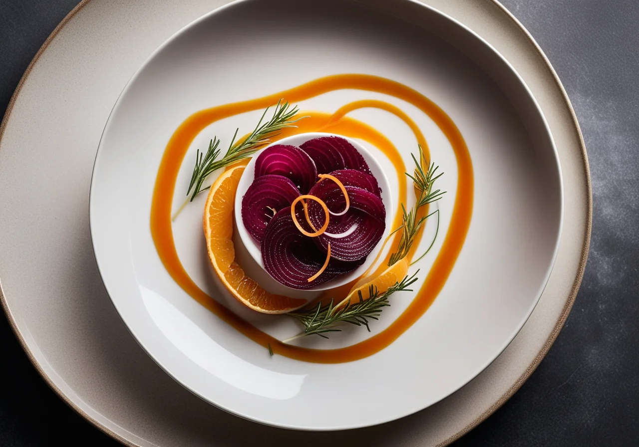 Barsch Carpaccio with Beetroot and Orange