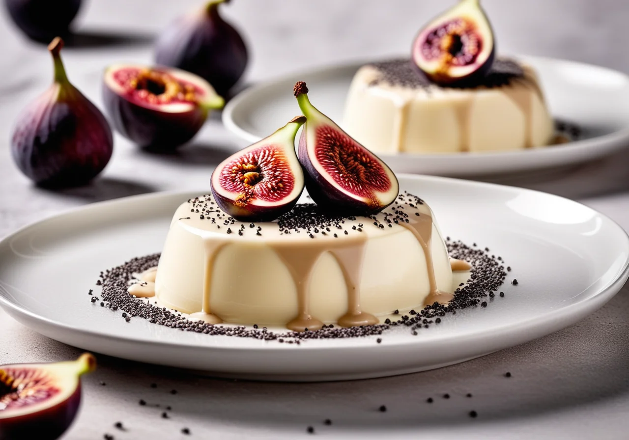 Marzipan Cream with Poppy Seed and Figs
