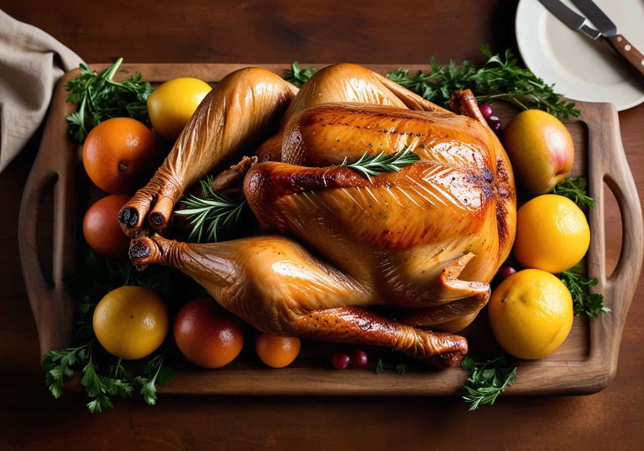 Stuffed Turkey with Side Dishes