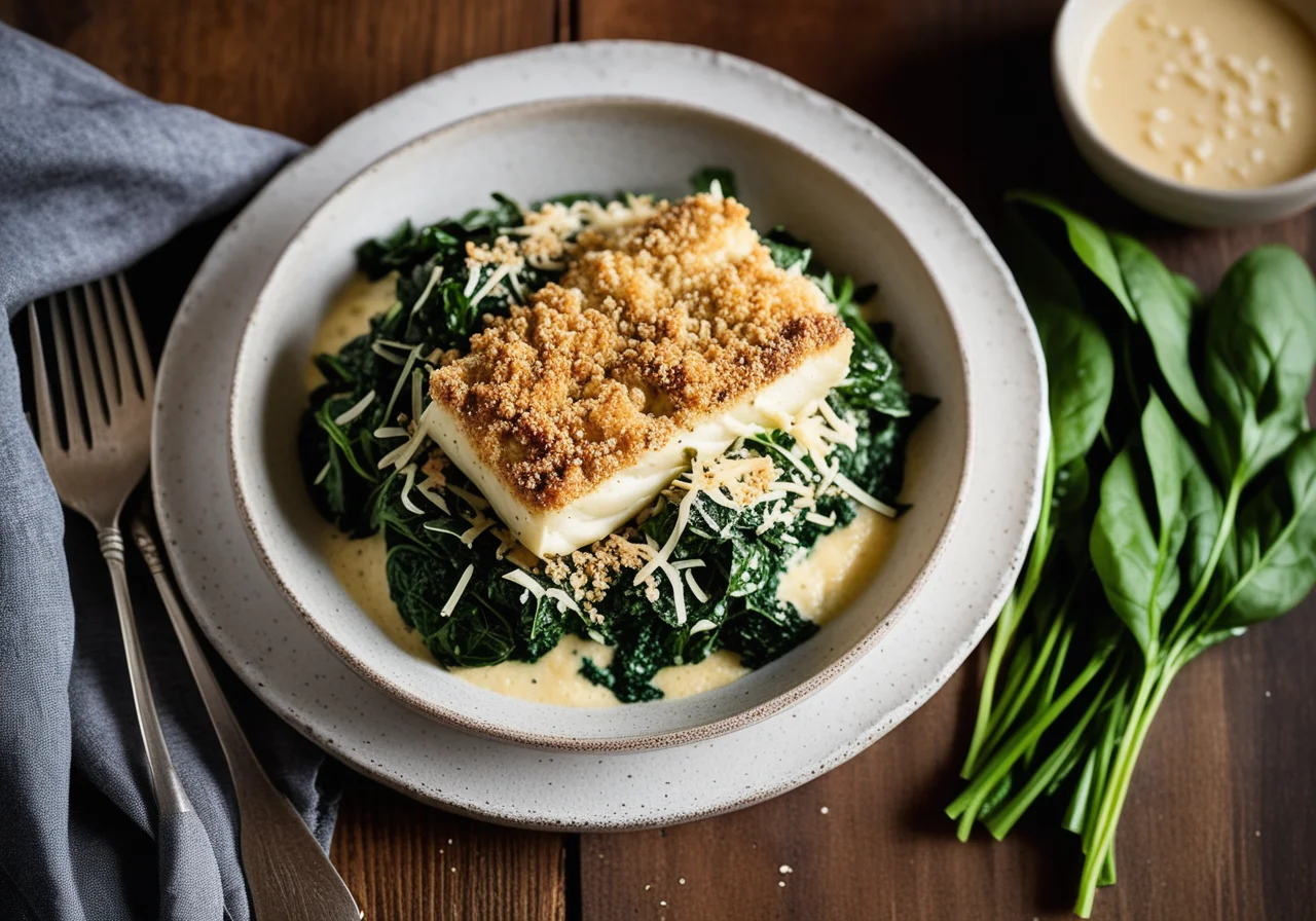 Cod Spinach Gratin