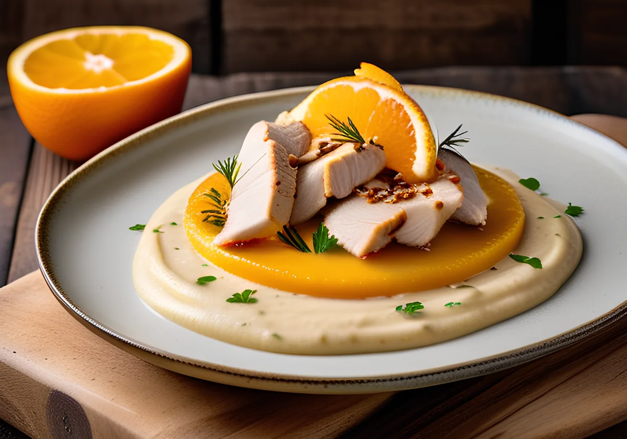 Jerusalem Artichoke Puree with Chicken