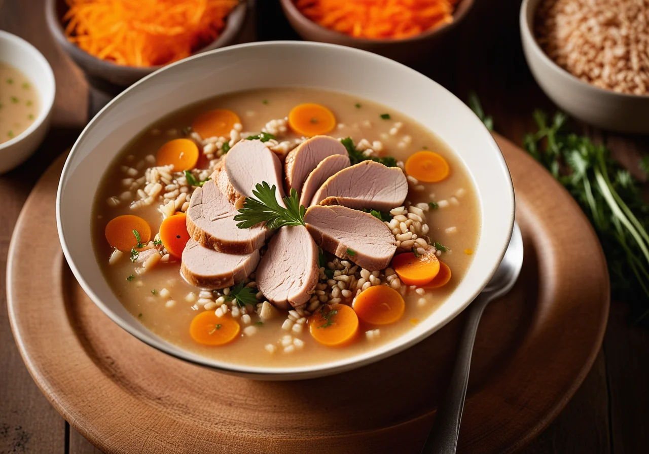 Barley Soup with Turkey Breast Fillet