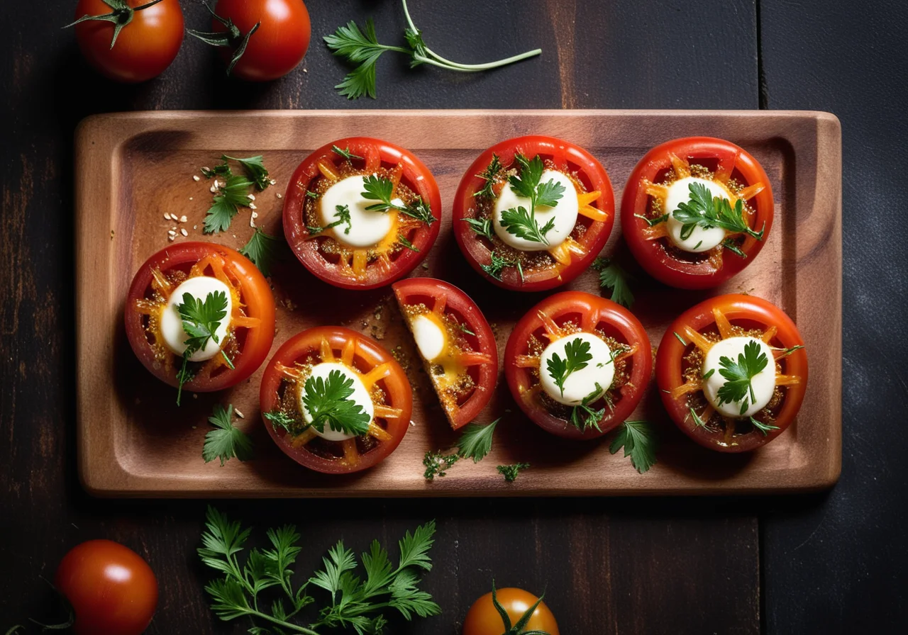 Baked Tomatoes with Wheat Filling