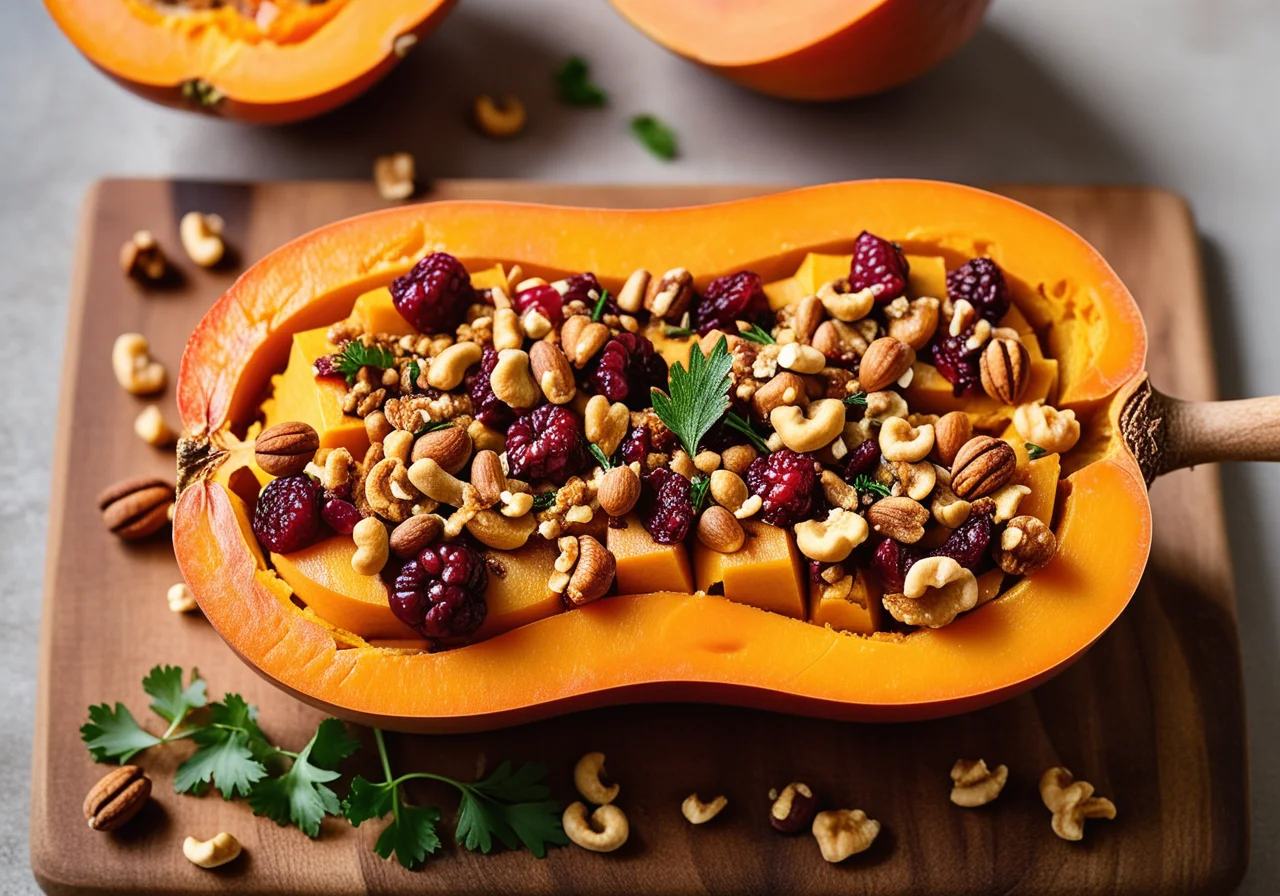 Vegetarian Stuffed Butternut Squash