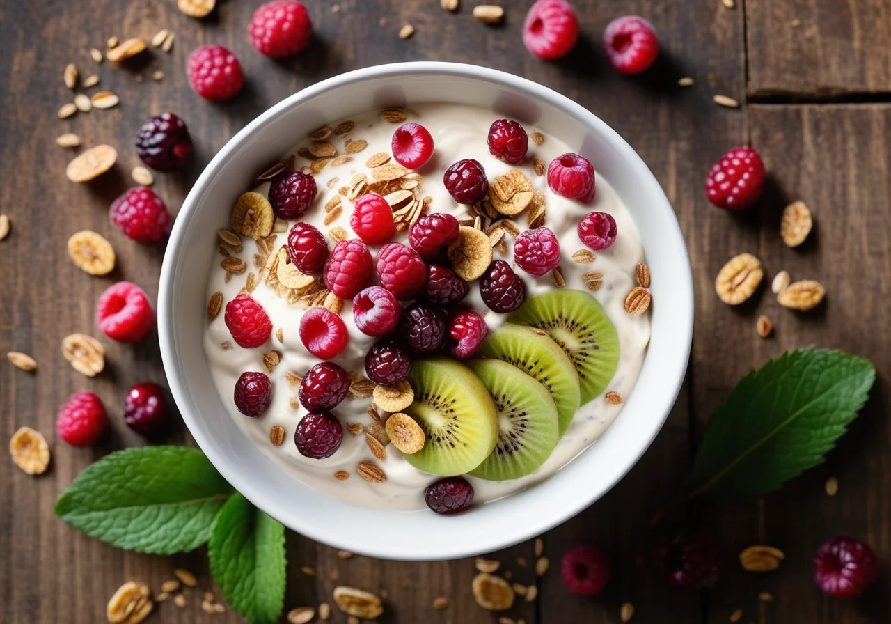 Fresh Muesli with Dried Bananas and Cranberries
