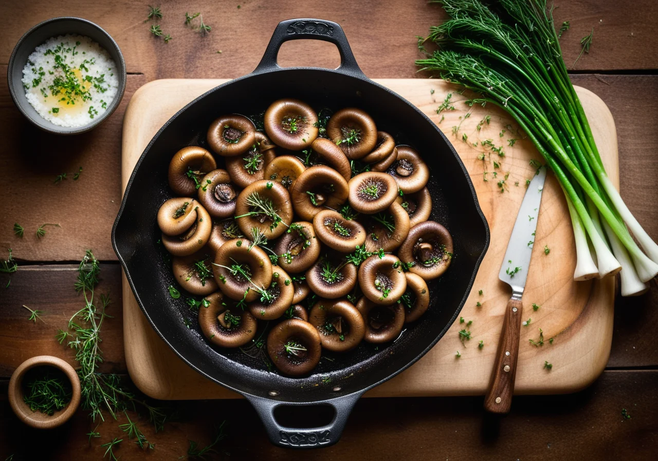 Autumn Mushroom Skillet with Spring Onions