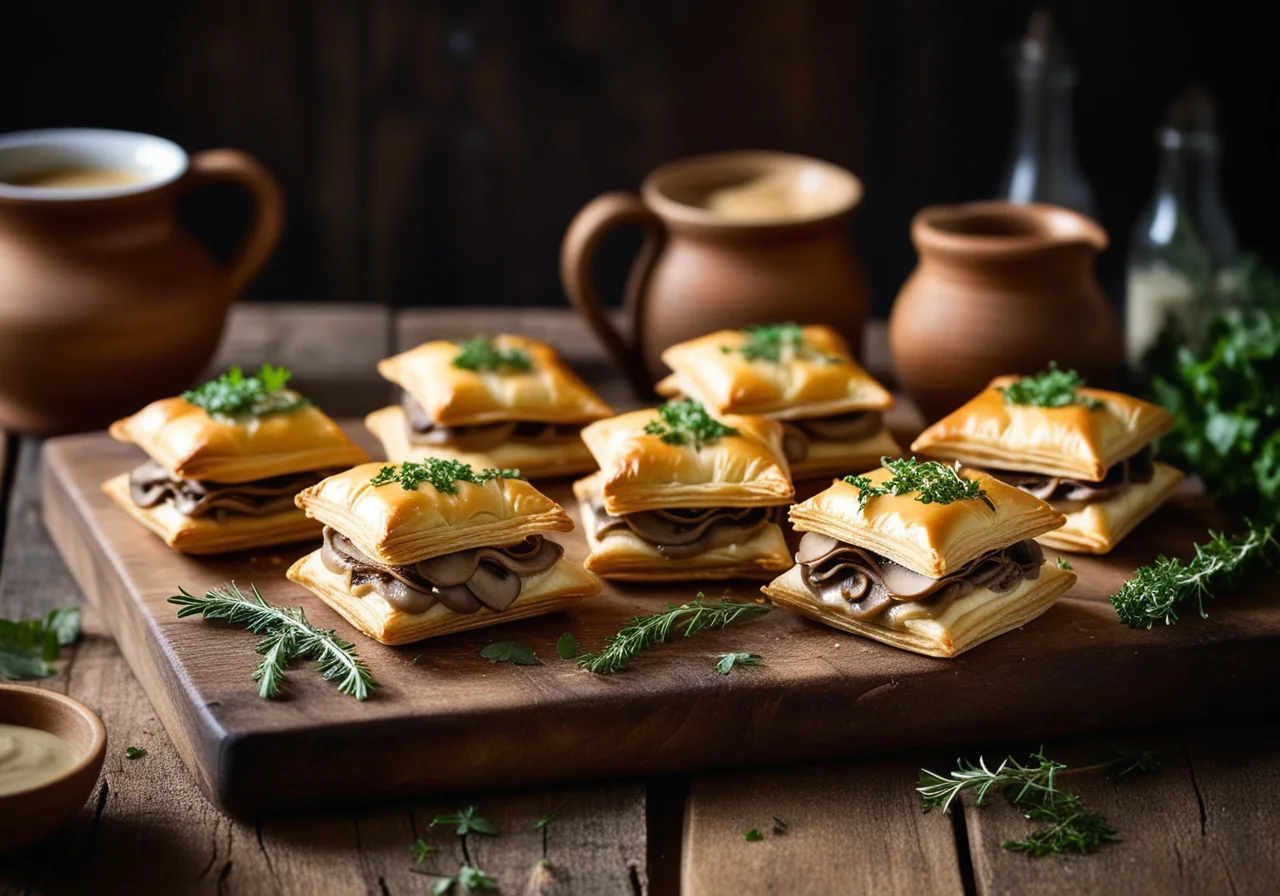 Filo Pastry with Mushroom Filling