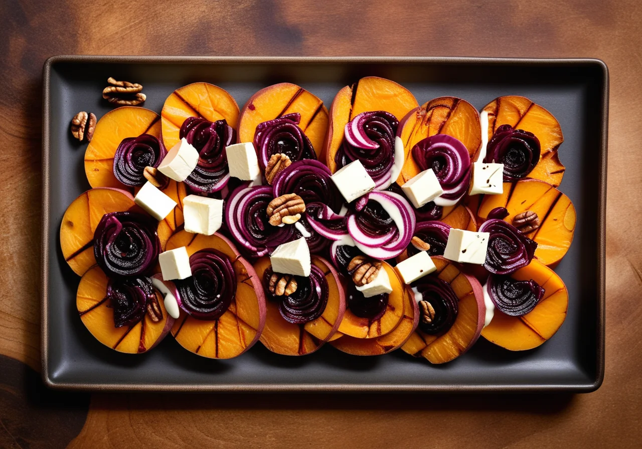 Radicchio Salad with Roasted Sweet Potatoes and Ricotta