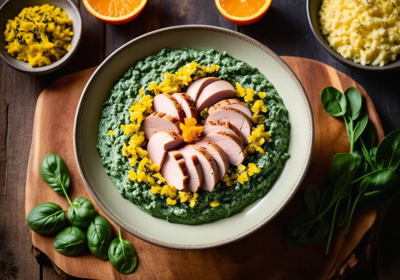 Spinach Puree with Turkey