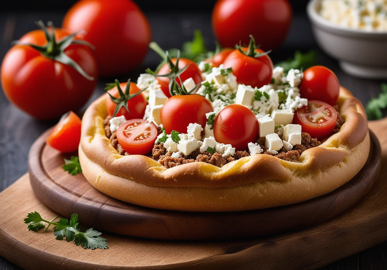 Savory Corned Horns with Ground Meat and Feta