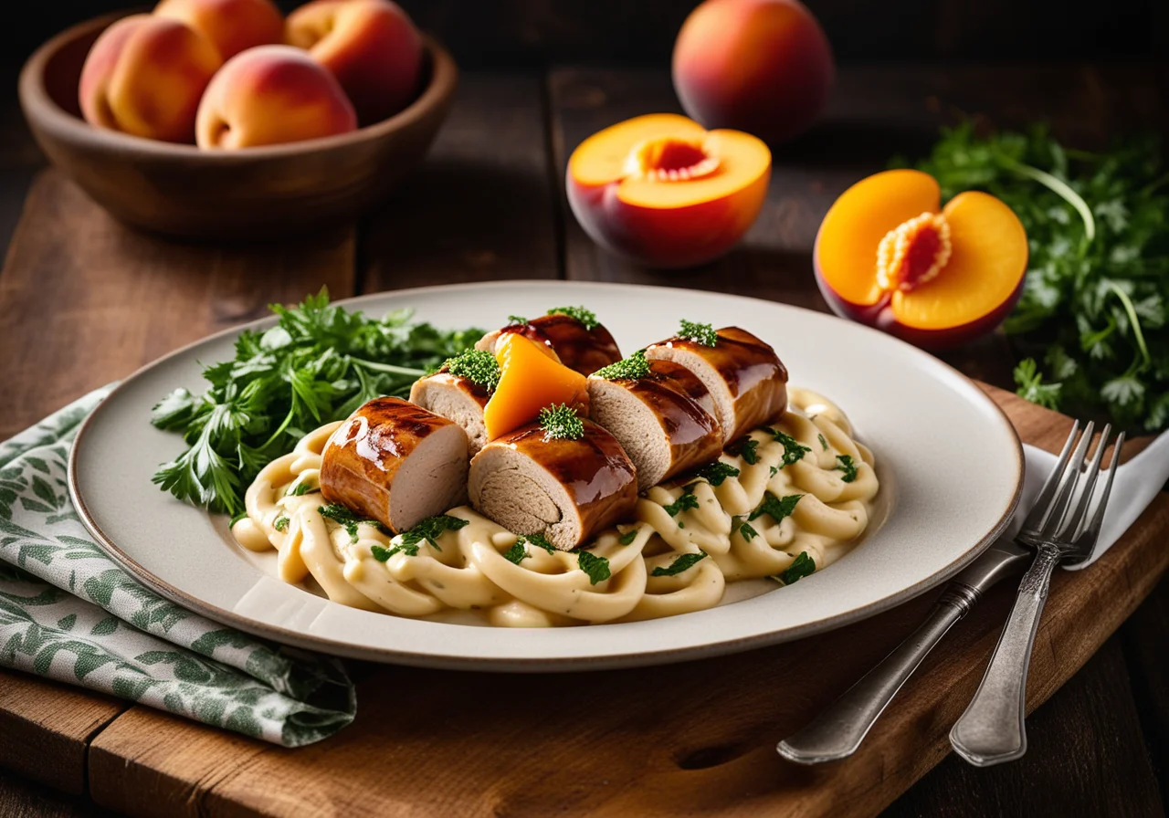 Turkey Rolls with Fruity Sauce