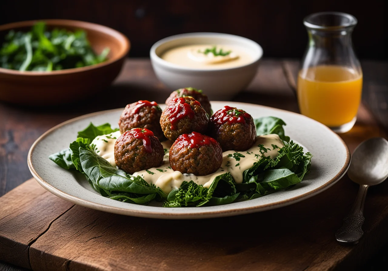 Ground Meatballs with Dip
