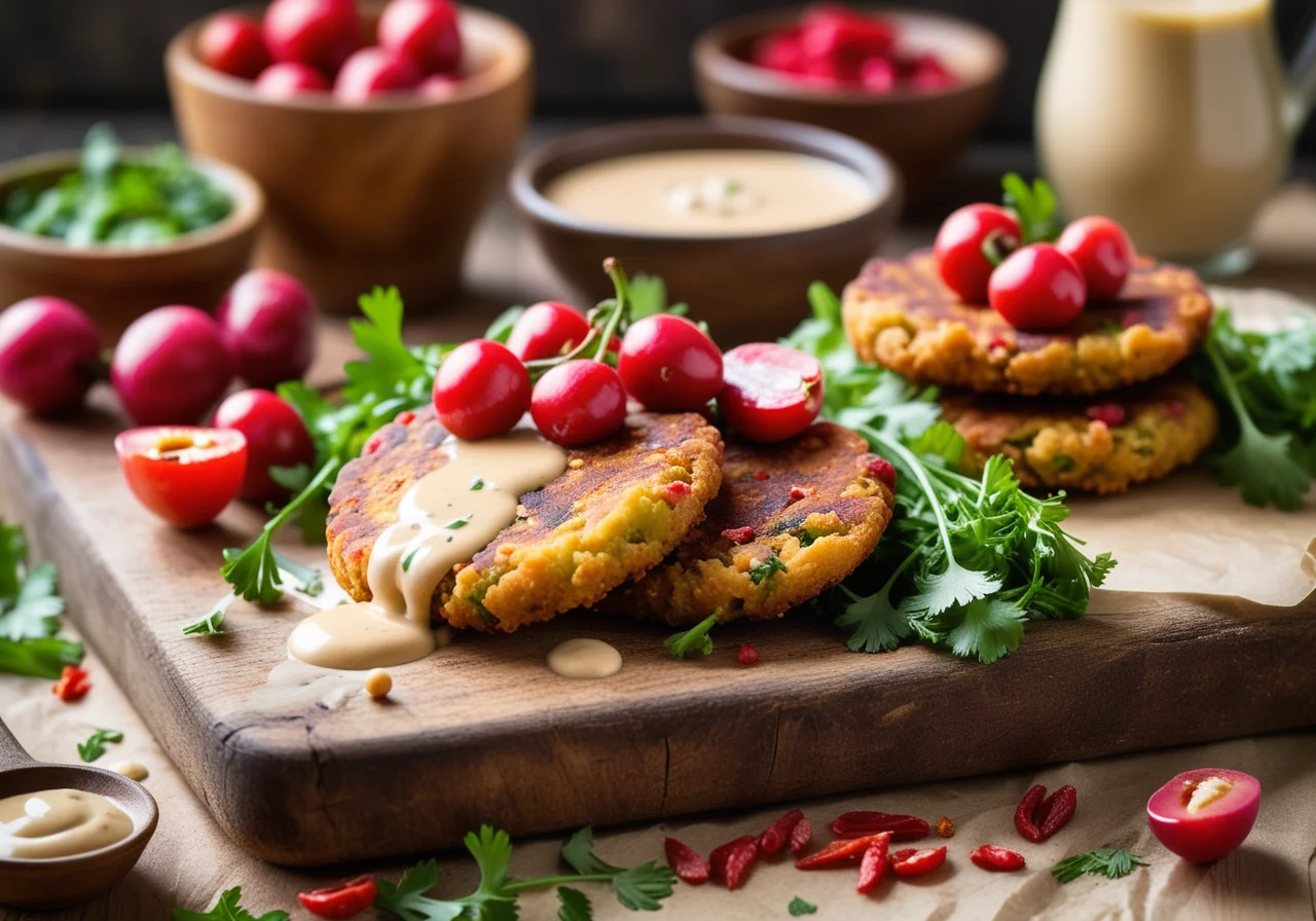 Chickpea Fritters with Goji Berries
