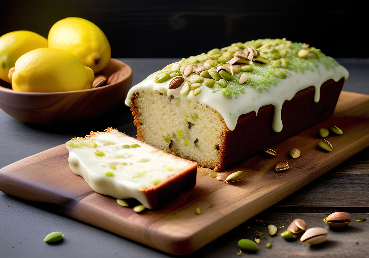Pistachio Cake with Cream Cheese