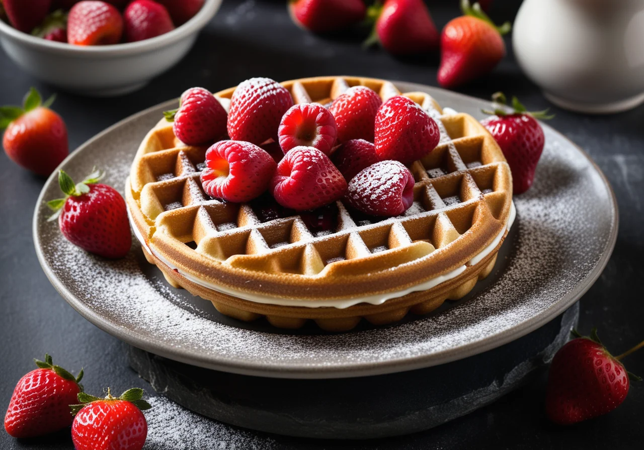 Waffles with Compote