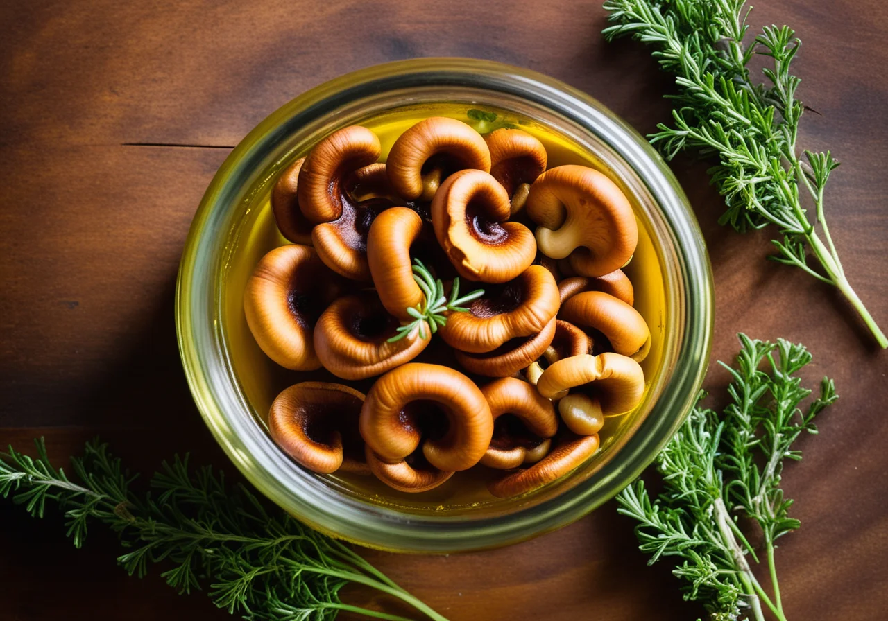 Pickled Chanterelles in Oil