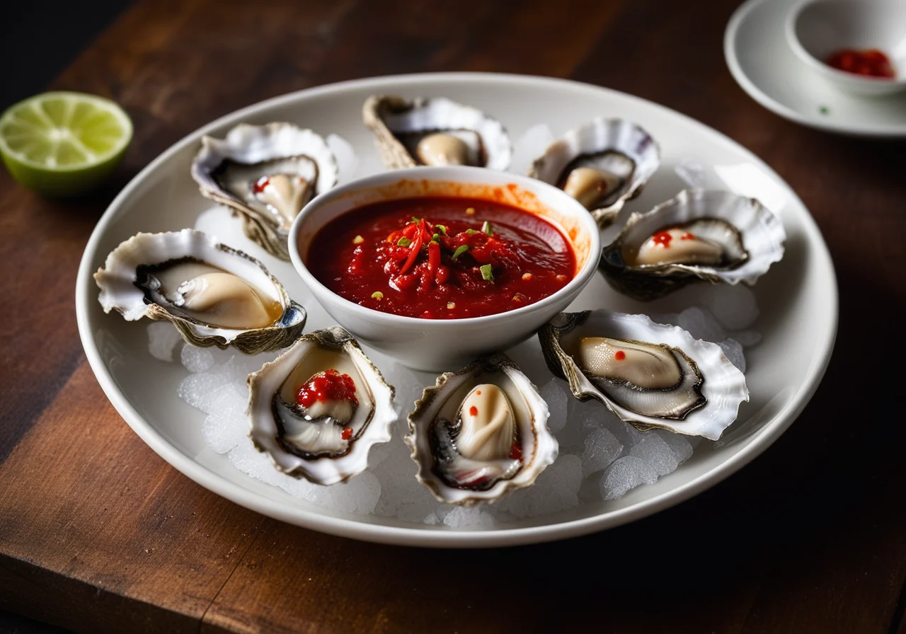 Oysters with Spicy Sauce