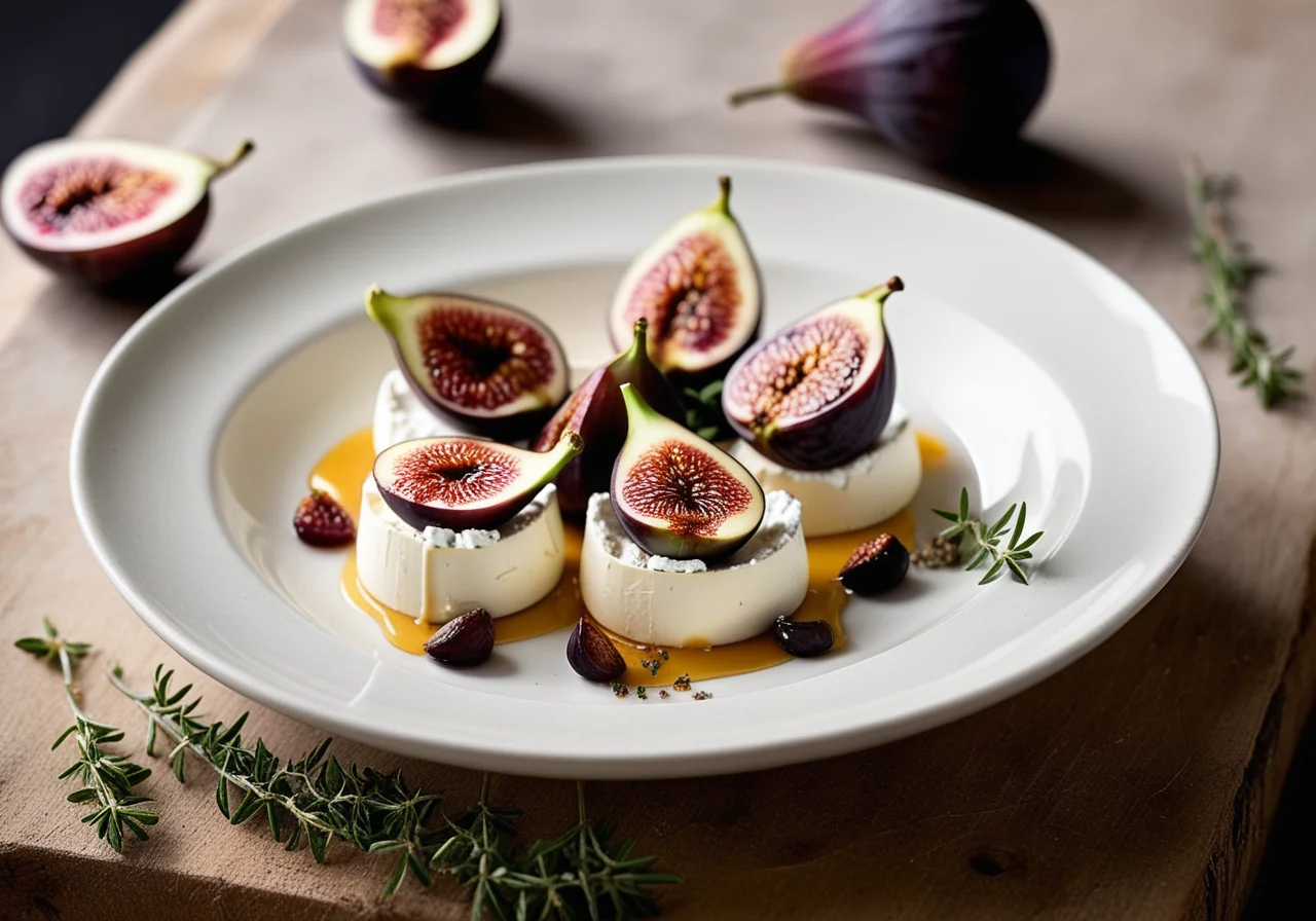 Goat Cheese on Figs