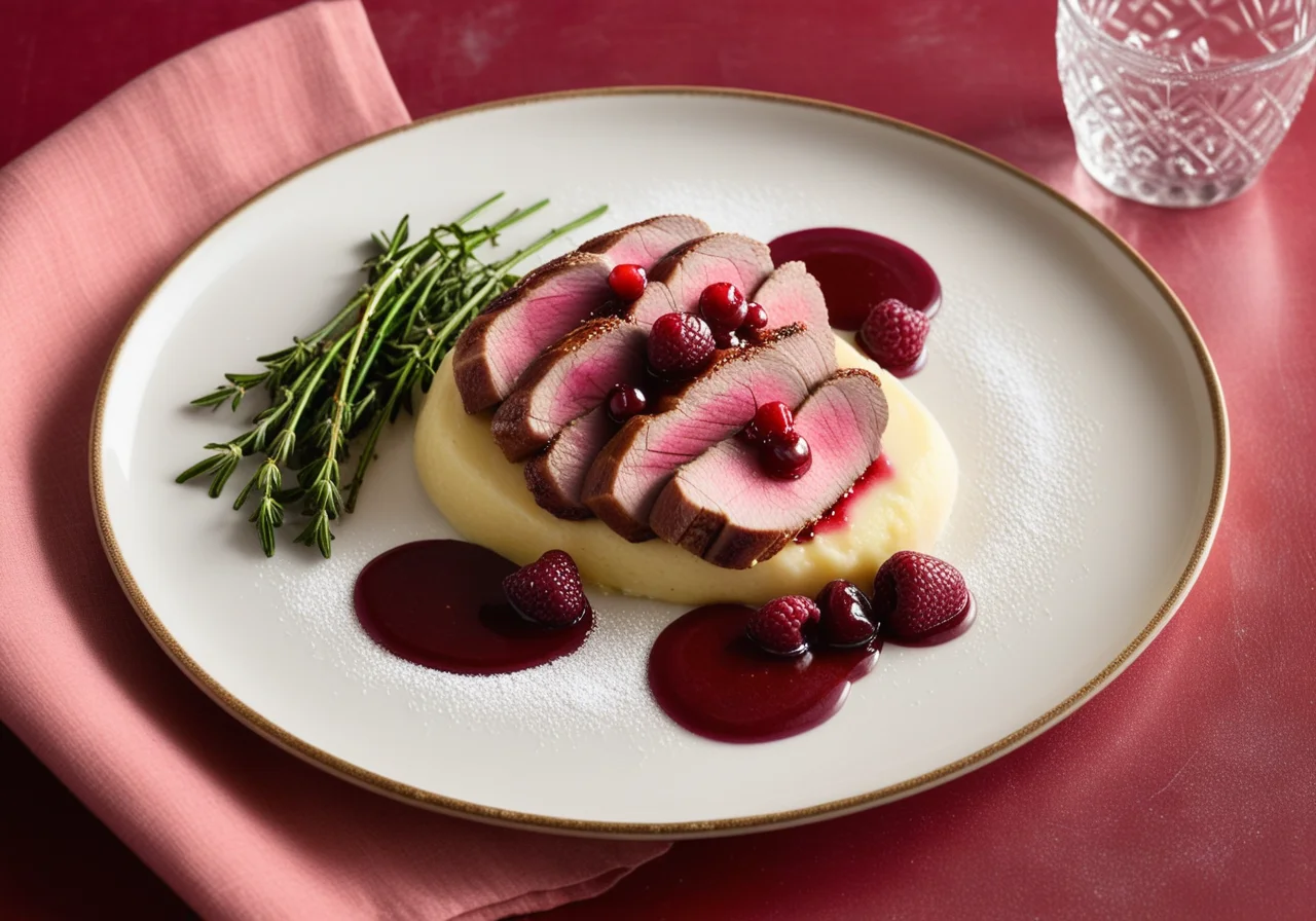 Duck with Strawberries