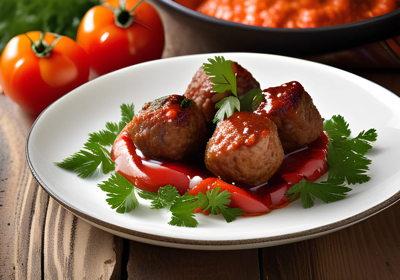 Cevapcici with Vegetable Sauce